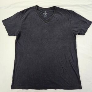 Fresh Clean Tees Black Short Sleeve Cotton Blend V-Neck T-Shirt Men's L